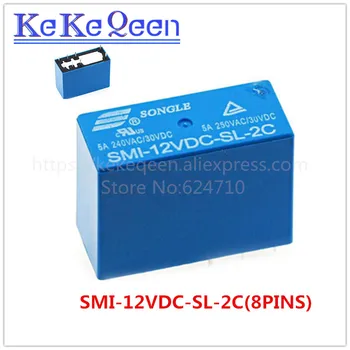 Napájanie relé SMI-05VDC-SL-2C SMI-12v dc-SL-2C SMI-24VDC-SL-2C 5V 12V 24V 5A 250VAC/30VDC 8PINS skupiny normálne otvoriť Nové