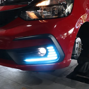 Auto LED Svetlá pre Denné svietenie DRL Zase Signál Hmlové Svetlá Dual-Farba na Honda Fit 2020-2021