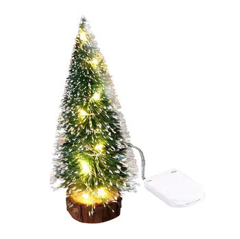 Vianočné Ozdoby Ploche Dekorácia S LED Svetlá Mini Vianočný Stromček