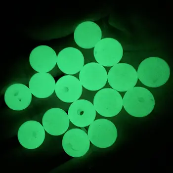 100ks/veľa Svetla Rybárske Korálky Mäkkej Gumy Plávajúce Žiarivkové svetlo Zelená Rybárske Guľôčky s Priemerom 4 MM 5 MM
