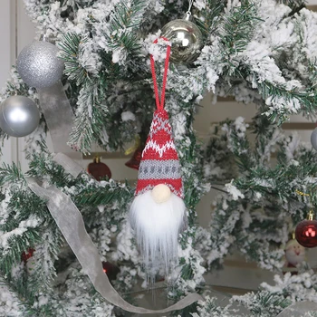 Vianočné Anonymný Bábika Ornament Gnome Santa Vianočný Strom Visí Prívesok Domova Dieťa Dary, Slávnostné Dekorácie, Rekvizity 2020 Nové