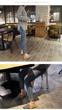 2018 jeseň a v zime sa veľkej veľkosti žien tuk MM džínsové nohavice nové ženské nohy, nohavice Plus velvet dámske džínsy 1326#