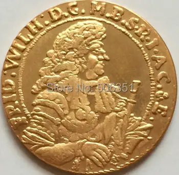 24K pozlátený 1687 ruskej mince kópia