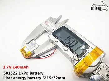 5 ks Liter energie batérie Dobré Qulity 3,7 V,140mAH,501522 Polymer lithium ion / Li-ion batéria pre HRAČKA,POWER BANKY,GPS,mp3,mp4