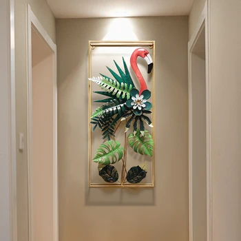 Európska Kovaného Železa Flamingo Stene Visí Vtákov Dekorácie Remesiel Hotel Home Chodby, Stena Nálepky Kovové Rastlín Nástenné Ozdoby