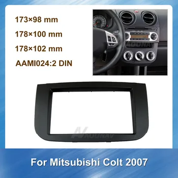2DIN autorádio, Fascia pre Mitsubishi Colt 2007 Auto DVD Prehrávač rám stereo facia frame panel dash mount kit adapter výbava