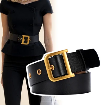 Autor pás plus veľkosť originálne kožené pásy pre ženy vysokej kvality 2021 luxusné značky pás D pracky ceinture femme cummerbunds