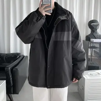 2020 zimné plus velvet hrubé náradie bavlnená bunda pánske príliv značky trend kórejská verzia pekný ulici čierne šaty Na Predaj