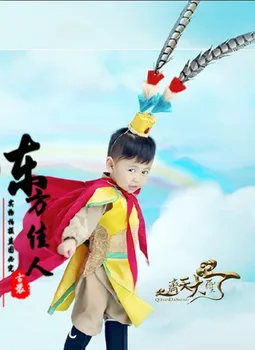 QiTianDaSheng Opičí Kráľ Púť na Západ Malý Chlapec Kostým Starovekej Čínskej Kostým Výstava Kostým Chlapec
