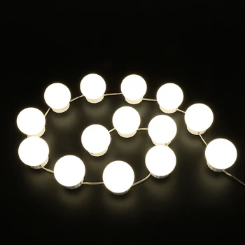 4 Typy LED Žiarovka Zrkadlo Svetlo Márnosť USB, Dotknite sa Prepnúť Zrkadlo na Čítanie Súprava Objektívu Žiarovky Svetlometu Kozmetické Rozsvietenej Žiarovky make-up Nástroje