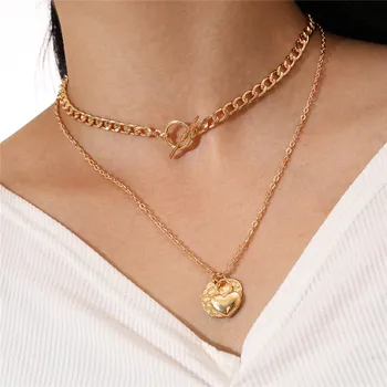 Vintage Boho Šperky Zlatá Farba Viacvrstvových Choker Náhrdelník Pre Ženy Móda Anjel Motýľ Náhrdelník Svadobné Šperky