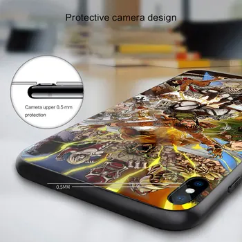 Sklo Mäkké Silikónové Balíku Prípade Shell pre iPhone 12 11 Pro X XS Max XR 8 7 6 Plus SE 2020 S Pokrytie Japonské anime Útok na Titan