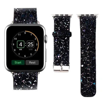 Watchbands Pre Apple Smart Hodinky Luxusné sa Blyští Pásmo Pre Apple Hodinky Série 1 2 3 Náramkové Hodinky Remienok Blet iWatch 38-42mm Náramok
