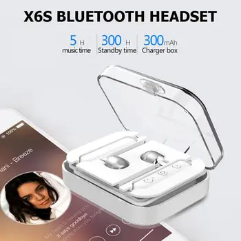 VODOOL X6S Smart Bluetooth 5.0 Slúchadlá Stereo Hifi Bezdrôtové Slúchadlá Magnetické Nepremokavé Športové Earset Nabíjanie Box Mic