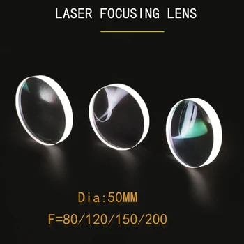 Weimeng značky Laser Focus Objektív Pre Fiber Laser zvárací stroj Dia 50mm F=80/120/150/200 quartz 1064nm AR Plano-vypuklý tvar