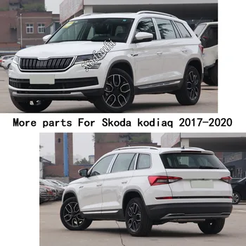 Pre Škoda Kodiaq 2017 2018 2019 2020 Auto Kryt z Nerezovej Ocele Sedadla Gombík, Tlačidlo Prepnúť Výbava Kick Pad 2 ks