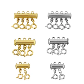 6pcs/8pcs/14pcs List Magnetické Trubice Zámok Šperky Konektory Dištančné Spona Pre DIY Náramok Náhrdelník