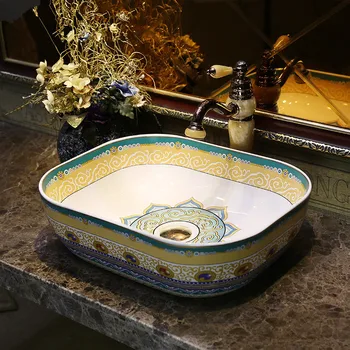 Obdĺžnikový Nové Módne porcelánu, keramiky počítadlo top umývadlá umývadlo lavabo umývadlo, Kúpeľňa umývadlo hygienické umenie povodí