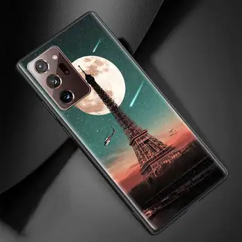 Silikónové puzdro Pre Samsung Galaxy Note 20 Ultra 8 9 10 Plus 5G 10 Lite M51 M31 M21 M11 Kryt Telefónu Coque Lásky, Paríž, Eiffelova Veža
