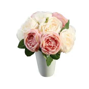 1 Umelé Kytice Ruže, Kvety, Dekoračné Hodvábu Kvetov Kytice Nevesty pre Domáce Party Dekorácie, Svadobné Dodávky z0425#G20