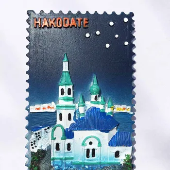 Japonsko Hokkaido cestovného ruchu obchod so chladnička magnet Hakodate Harris Torres je kostol