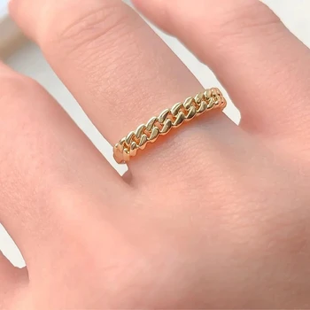 2020 Nové Módne Twisted Prstene pre Ženy, Mužov, Zlatá Farba Zliatiny Krúžok Vyhlásenie Minimalistický Pár Šperky Výročie Najlepší Darček