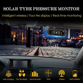 Solárne Auto, monitorovanie tlaku v pneumatikách Tlak vzduchu v Pneumatikách Monitor Systém Postavený Tlak vzduchu v Pneumatikách Pneumatika Teplotný Alarm s 4 Vnútorných Senzorov