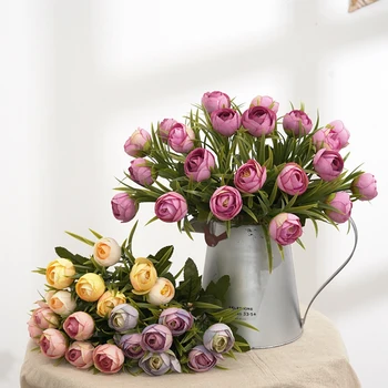 1PC Čaj Rose Umelé Kvety, Kytice Dekorácie Krásne Falošné Kytice Stôl Ozdoby pre Domáce Svadobné Dekorácie Vnútorné
