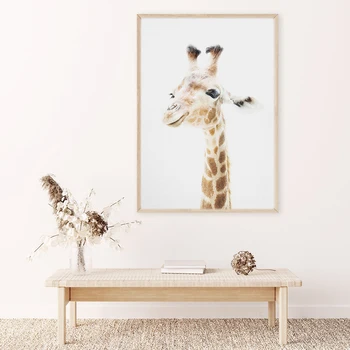 Dieťa Safari Škôlky Wall Art Plátno Plagát Žirafa Africké Zviera Tlače Maľovanie Nordic Deti Spálne Dekorácie Obraz Bez Rámu