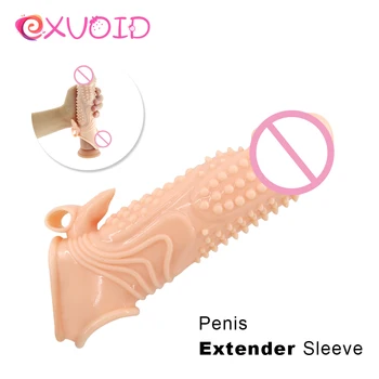 EXVOID Kohúty Extender Sexuálne Hračky Pre Mužov Erekcie Dildo Rozšírenie Veľký Penis Rukáv G-spot Masér Opakovane Silikónové Gumy
