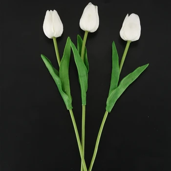 20pcs Tulipán Kvet Latex Skutočný Dotyk Na Svadbu, Výzdoba Kvet Najlepšiu Kvalitu KC451