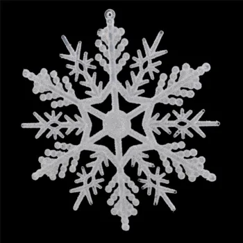 24Pcs Očarujúce 10 cm Zlata Prášku snehová Vločka Na Vianoce Biele Vianoce Tree Decor Strany Dovolenku Vianočné Ozdoby Domova
