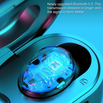Bezdrôtový Bluetooth 5.0 Slúchadlá Touch Ovládania HIFI súprava Handsfree In-ear Športové Slúchadlá, LED Displej Zníženie Hluku Slúchadlo