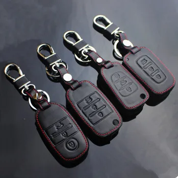 Kožené Peňaženky Kľúč Pre Kia Rio Sportage Venga Ceed Sorento Cerato K2 K3 K4 K5 Kožené Keychains Pre Kia Prípade Tlačidlo Smart Auto