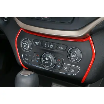 ABS Auto Vnútorné klimatizácia Panel Panel Rám, Kryt Pásky Dekorácie Tvarovanie pre Cherokee Auto Styling