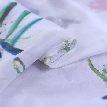 Digitálne tlačené hodvábny šifón textílie mäkké priehľadné šaty hodvábna tkanina opaľovací krém oblečenie ručné DIY textílie hodvábnej látky