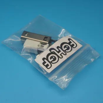 10PCS 2 v 1 DIY USB B Samec Zástrčky s Kovovým plášťom Stlačte kábel Solderless USB Konektor Konektor Tlač