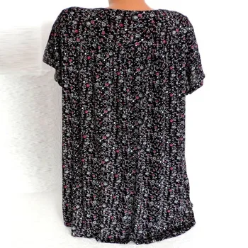 Dámy Plus Veľkosť Letnej Móde T Shirt 2019 Žien Bavlna Základné T-shirts Kvetinový tvaru Topy Harajuku tumblr Košele Hot Predaj c