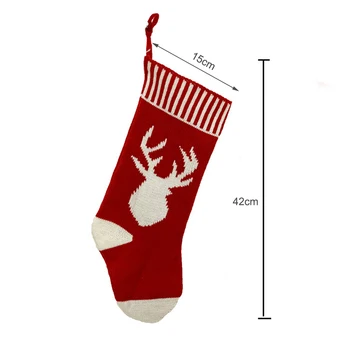 Vianočná Pančucha Candy Bag s očkom na Zavesenie Snehuliak Santa Claus Elk Ponožky Nový Rok Krb Vianočný Stromček Visí Ozdoby