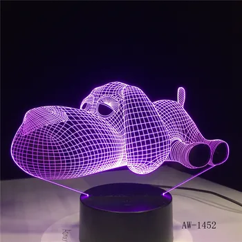Pes Lampa 3D Nočné Svetlo Deti Hračka LED 3D Dotyk stolná Lampa 7 Farieb Blikajúce LED Svetlo, Vianočné Dekorácie pre Domov AW-1452