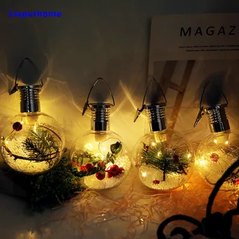 Solárna Energia Žiarovky Loptu Medený Drôt Žiarovky Lampy Vianočný Strom Dekorácie Domov Spálňa Nočné Svetlo LED Visí XP