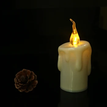 Elektrické LED Sviečka Blikanie Flameless Pilier Sviečka pre Svadobné Party Dekorácie 11,8 cm
