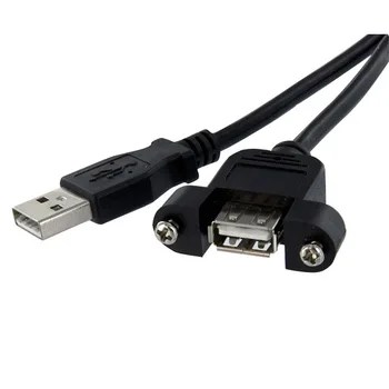 USB 2.0 Muž na USB2.0 Ženské Rozšírenie Tvarovaný Panel Mount Prípony Port, Kábel USB 2.0 Mužov a Žien Panel 1,5 m 3 m 50 cm