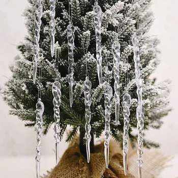 HOT-Akryl Cencúľ Ozdoby-Vianočné Strom Zimné Dekorácie-60 Visí Ozdoby v Celkovej