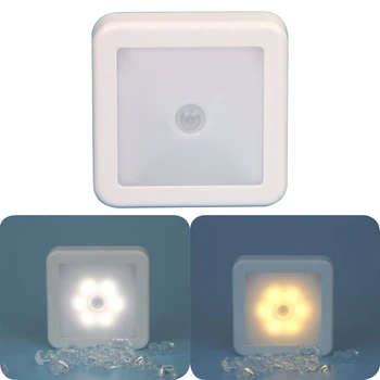 6LED Stenu, Nočné Lampy, Svetelný Senzor Kontroly Indukčné Bezdrôtový PIR Aktivovať Kontrolu Koridoru Nočného Lampa Pre Spálne