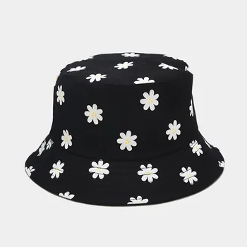 Nový štýl Bavlna kvetina tlače Vedierko Hat Rybár Klobúk vonkajšie cestovné klobúk Slnko Spp Čiapky pre mužov a Ženy 143