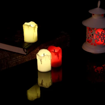 Flameless LED Elektrické Blikanie Čaj Svetlo Sviečky, Svadobné, Vianočné Dekorácie B85C