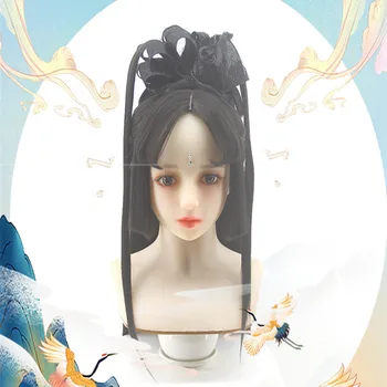 80 cm Hanfu Cosplay Vlasov Pre Ženy v Starovekom Štýle Princezná Vlasové Produkty Zábavné Strane pokrývky hlavy Starožitné Swodswoman Fotografie