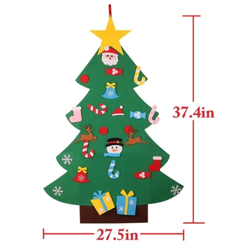 3.2 Ft Tvorivé Cítil Vianočný Stromček s 26 Ks Ozdoby Vianočné Stene Visí Výzdoba, Vianočné Dekorácie Vianočné Darčeky s Svietidlo