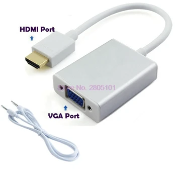 DHL alebo EMS 100 kusov Hot predaj Nový príchod HDMI Samec na VGA RGB Žena HDMI / VGA Video Converter adaptér 1080P